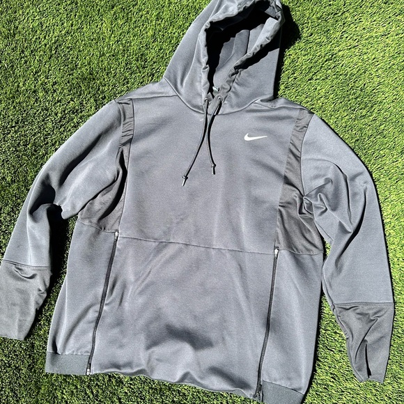 Nike Gray Hooded Sweatshirt Mens Size Large - Picture 1 of 5